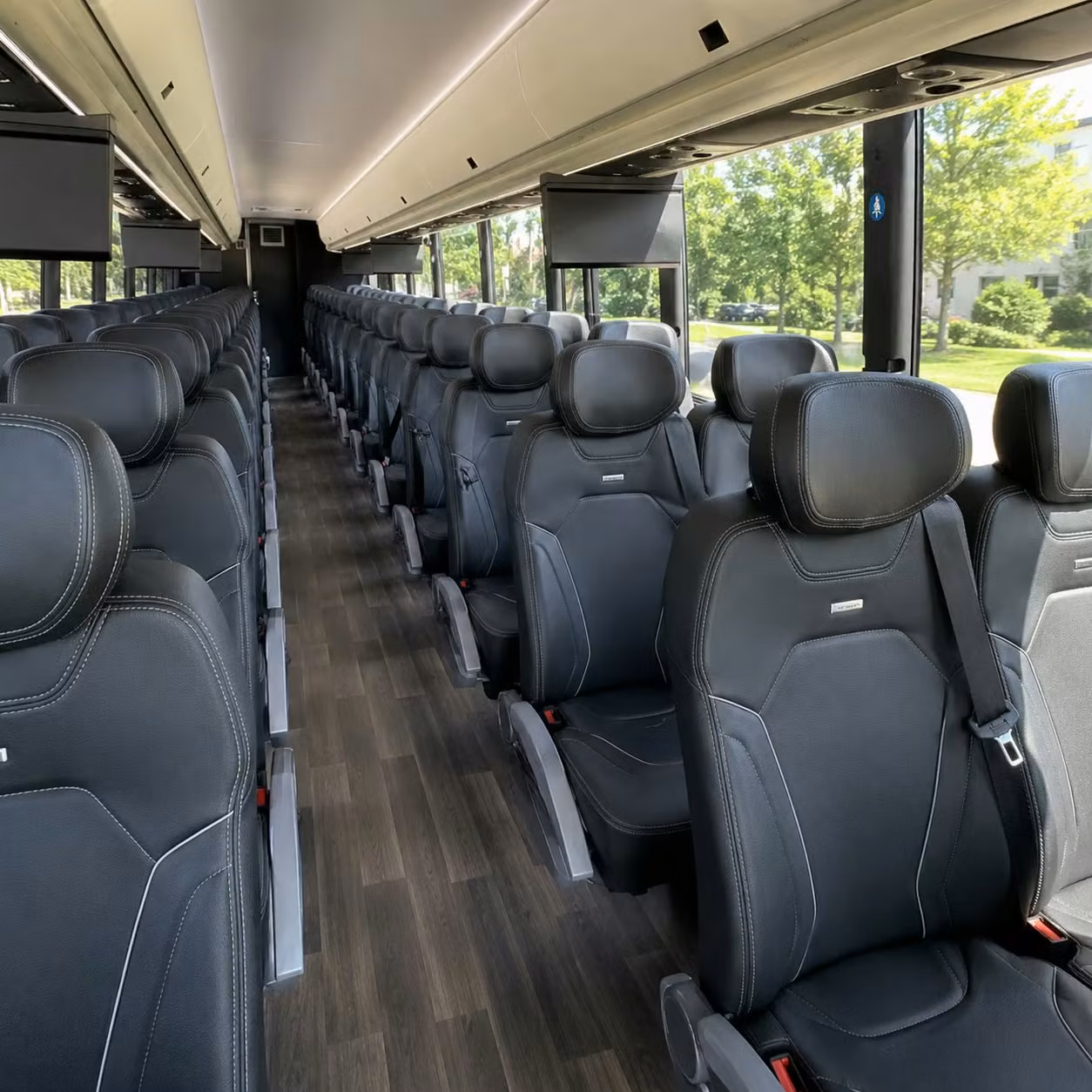 56 passenger charter bus interior